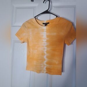 Forever 21 orange and white top size Small